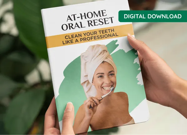 Cover of the At-Home Oral Reset e-guide that comes with ProDentim